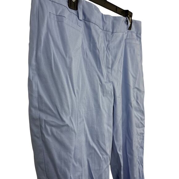 Talbots The Perfect Crop Curvy Womens Blue Khaki Chinos Flat Front Pants sz 14 - Picture 4 of 16